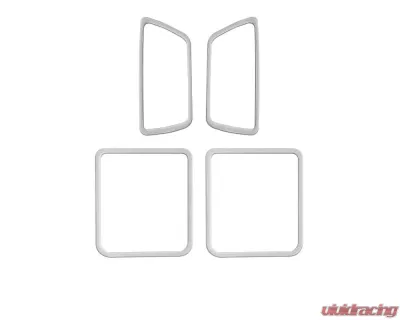 Tufskinz Access Cab Door Handle Surround Accent Trim Fits 2016-2020 Toyota Tacoma 4 Piece Kit In Turbo Silver(Similar To Silver Sky) - TAC044-GTO-G