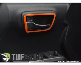 Tufskinz Access Cab Door Handle Surround Accent Trim Fits 2016-2020 Toyota Tacoma 4 Piece Kit In Gloss Orange