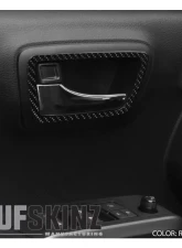 Tufskinz Access Cab Door Handle Surround Accent Trim Fits 2016-2020 Toyota Tacoma 4 Piece Kit In Raw Real Carbon Fiber                                     - TAC044-RCF-X - Image 2