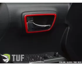 Tufskinz Access Cab Door Handle Surround Accent Trim Fits 2016-2020 Toyota Tacoma 4 Piece Kit In Gloss Trd Red