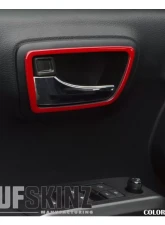 Tufskinz Access Cab Door Handle Surround Accent Trim Fits 2016-2020 Toyota Tacoma 4 Piece Kit In Gloss Trd Red                                     - TAC044-RED-G - Image 2