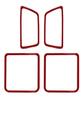 Tufskinz Access Cab Door Handle Surround Accent Trim Fits 2016-2020 Toyota Tacoma 4 Piece Kit In Gloss Trd Red                                     - TAC044-RED-G - Image 2