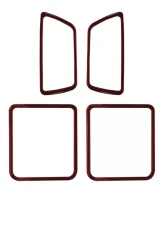 Tufskinz Access Cab Door Handle Surround Accent Trim Fits 2016-2020 Toyota Tacoma 4 Piece Kit In Ruby Red (Similar To Barcelona Red)                                     - TAC044-SNR-G - Image 2