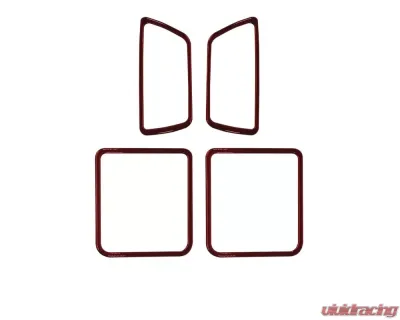 Tufskinz Access Cab Door Handle Surround Accent Trim Fits 2016-2020 Toyota Tacoma 4 Piece Kit In Ruby Red (Similar To Barcelona Red) - TAC044-SNR-G