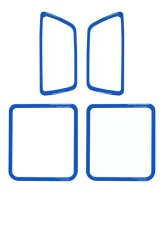 Tufskinz Access Cab Door Handle Surround Accent Trim Fits 2016-2020 Toyota Tacoma 4 Piece Kit In Voodoo Blue                                     - TAC044-VODB-G - Image 2
