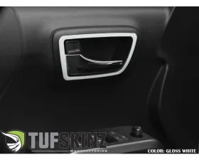 Tufskinz Access Cab Door Handle Surround Accent Trim Fits 2016-2020 Toyota Tacoma 4 Piece Kit In Gloss White