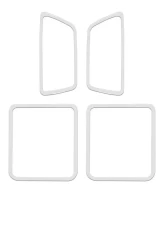 Tufskinz Access Cab Door Handle Surround Accent Trim Fits 2016-2020 Toyota Tacoma 4 Piece Kit In Gloss White                                     - TAC044-WHT-G - Image 2