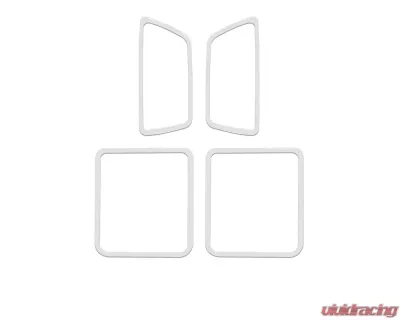 Tufskinz Access Cab Door Handle Surround Accent Trim Fits 2016-2020 Toyota Tacoma 4 Piece Kit In Gloss White - TAC044-WHT-G