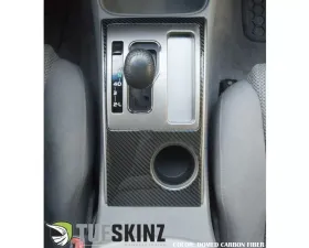 Tufskinz Center Console Accent Fits 2005-2015 Toyota Tacoma 1 Piece Kit In Domed Carbon Fiber