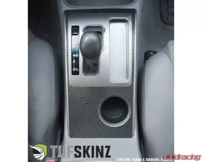Tufskinz Center Console Accent Fits 2005-2015 Toyota Tacoma 1 Piece Kit In Raw Carbon Fiber - TAC046-RCF-X