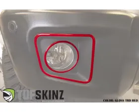 Tufskinz Fog Light Accent Kit Fits 2014-2020 Toyota Tundra 4 Piece Kit In Gloss Trd Red