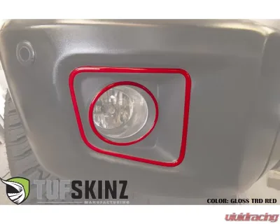 Tufskinz Fog Light Accent Kit Fits 2014-2020 Toyota Tundra 4 Piece Kit In Gloss Trd Red - TUN006-RED-G