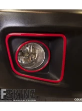 Tufskinz Fog Light Accent Kit Fits 2014-2020 Toyota Tundra 4 Piece Kit In Gloss Trd Red                                     - TUN006-RED-G - Image 3