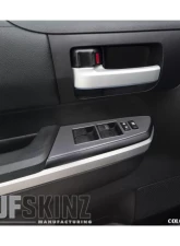 Tufskinz Front Door Switch Panel Accent Trim Fits 2014-2020 Toyota Tundra 2 Piece Kit In Charcoal Silver (Similar To Magnetic Gray)                                     - TUN027-CLG-G - Image 2