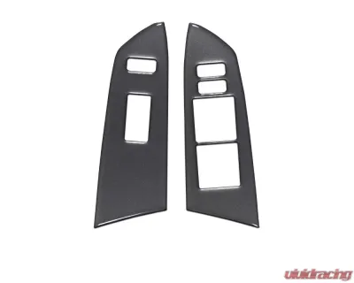 Tufskinz Front Door Switch Panel Accent Trim Fits 2014-2020 Toyota Tundra 2 Piece Kit In Charcoal Silver (Similar To Magnetic Gray) - TUN027-CLG-G