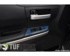 Tufskinz Front Door Switch Panel Accent Trim Fits 2014-2020 Toyota Tundra 2 Piece Kit In Cavalry Blue