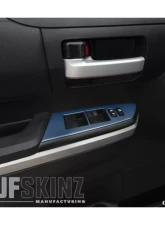 Tufskinz Front Door Switch Panel Accent Trim Fits 2014-2020 Toyota Tundra 2 Piece Kit In Cavalry Blue                                     - TUN027-CYB-G - Image 2