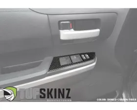 Tufskinz Front Door Switch Panel Accent Trim Fits 2014-2020 Toyota Tundra 2 Piece Kit In Domed Real Carbon Fiber