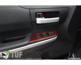 Tufskinz Front Door Switch Panel Accent Trim Fits 2014-2020 Toyota Tundra 2 Piece Kit In Inferno (Similar To Exterior Inferno Orange)