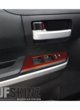 Tufskinz Front Door Switch Panel Accent Trim Fits 2014-2020 Toyota Tundra 2 Piece Kit In Inferno (Similar To Exterior Inferno Orange)                                     - TUN027-FNO-G - Image 2