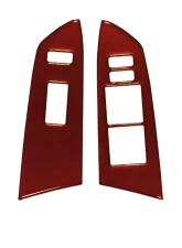 Tufskinz Front Door Switch Panel Accent Trim Fits 2014-2020 Toyota Tundra 2 Piece Kit In Inferno (Similar To Exterior Inferno Orange)                                     - TUN027-FNO-G - Image 2