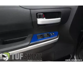 Tufskinz Front Door Switch Panel Accent Trim Fits 2014-2020 Toyota Tundra 2 Piece Kit In Blazing Blue