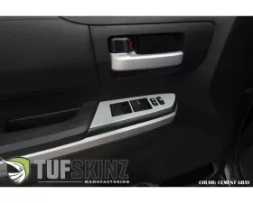 Tufskinz Front Door Switch Panel Accent Trim Fits 2014-2020 Toyota Tundra 2 Piece Kit In Cement Gray