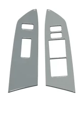 Tufskinz Front Door Switch Panel Accent Trim Fits 2014-2020 Toyota Tundra 2 Piece Kit In Cement Gray                                     - TUN027-GGY-G - Image 2