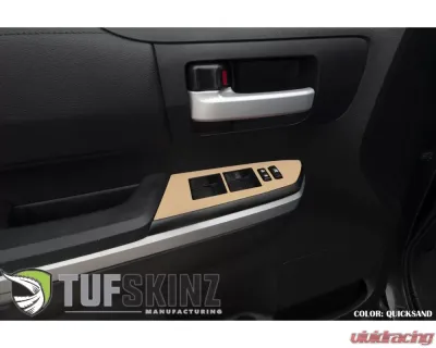 Tufskinz Front Door Switch Panel Accent Trim Fits 2014-2020 Toyota Tundra 2 Piece Kit In Quicksand Tan - TUN027-GTN-G