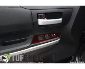 Tufskinz Front Door Switch Panel Accent Trim Fits 2014-2020 Toyota Tundra 2 Piece Kit In Ruby Red (Similar To Barcelona Red)