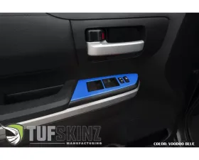 Tufskinz Front Door Switch Panel Accent Trim Fits 2014-2020 Toyota Tundra 2 Piece Kit In Voodoo Blue