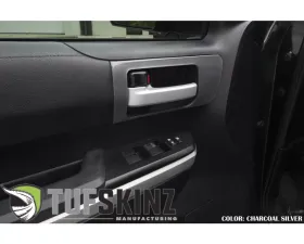 Tufskinz Front Door Handle Accent Trim Fits 2014-2020 Toyota Tundra 2 Piece Kit In Charcoal Silver (Similar To Magnetic Gray)