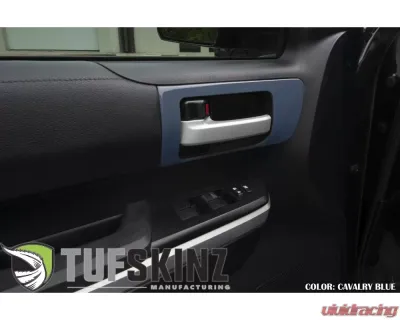 Tufskinz Front Door Handle Accent Trim Fits 2014-2020 Toyota Tundra 2 Piece Kit In Cavalry Blue - TUN028-CYB-G