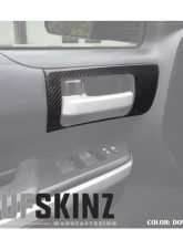 Tufskinz Front Door Handle Accent Trim Fits 2014-2020 Toyota Tundra 2 Piece Kit In Domed Real Carbon Fiber                                     - TUN028-DCF-G - Image 3