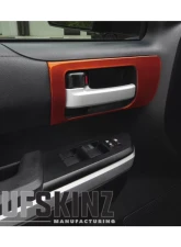 Tufskinz Front Door Handle Accent Trim Fits 2014-2020 Toyota Tundra 2 Piece Kit In Inferno (Similar To Exterior Inferno Orange)                                     - TUN028-FNO-G - Image 2