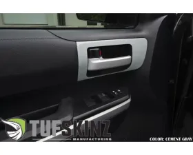 Tufskinz Front Door Handle Accent Trim Fits 2014-2020 Toyota Tundra 2 Piece Kit In Cement Gray