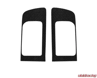 Tufskinz Front Door Handle Accent Trim Fits 2014-2020 Toyota Tundra 2 Piece Kit In Raw Real Carbon Fiber - TUN028-RCF-X