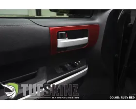 Tufskinz Front Door Handle Accent Trim Fits 2014-2020 Toyota Tundra 2 Piece Kit In Ruby Red (Similar To Barcelona Red)