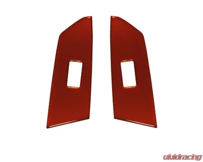 Tufskinz Crewmax Rear Door Switch Panel Accent Trim Fits 2014-2020 Toyota Tundra 2 Piece Kit In Inferno (Similar To Exterior Inferno Orange) - TUN029-FNO-G