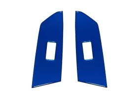 Tufskinz Crewmax Rear Door Switch Panel Accent Trim Fits 2014-2020 Toyota Tundra 2 Piece Kit In Blazing Blue