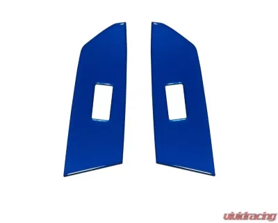 Tufskinz Crewmax Rear Door Switch Panel Accent Trim Fits 2014-2020 Toyota Tundra 2 Piece Kit In Blazing Blue - TUN029-GBL-G
