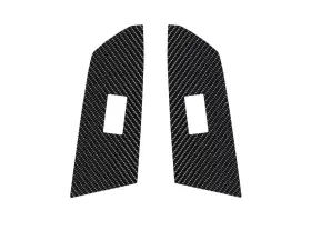 Tufskinz Crewmax Rear Door Switch Panel Accent Trim Fits 2014-2020 Toyota Tundra 2 Piece Kit In Raw Real Carbon Fiber