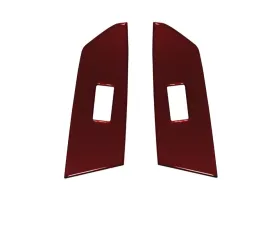 Tufskinz Crewmax Rear Door Switch Panel Accent Trim Fits 2014-2020 Toyota Tundra 2 Piece Kit In Ruby Red (Similar To Barcelona Red)