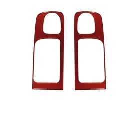 Tufskinz Crewmax Rear Door Handle Accent Trim Fits 2014-2020 Toyota Tundra 2 Piece Kit In Inferno (Similar To Exterior Inferno Orange)