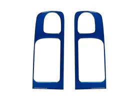 Tufskinz Crewmax Rear Door Handle Accent Trim Fits 2014-2020 Toyota Tundra 2 Piece Kit In Blazing Blue