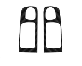 Tufskinz Crewmax Rear Door Handle Accent Trim Fits 2014-2020 Toyota Tundra 2 Piece Kit In Raw Real Carbon Fiber