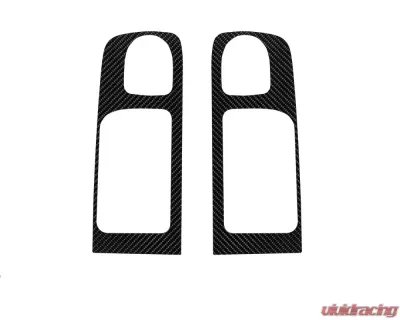 Tufskinz Crewmax Rear Door Handle Accent Trim Fits 2014-2020 Toyota Tundra 2 Piece Kit In Raw Real Carbon Fiber - TUN030-RCF-X