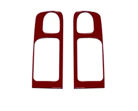 Tufskinz Crewmax Rear Door Handle Accent Trim Fits 2014-2020 Toyota Tundra 2 Piece Kit In Gloss Trd Red