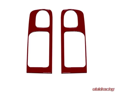 Tufskinz Crewmax Rear Door Handle Accent Trim Fits 2014-2020 Toyota Tundra 2 Piece Kit In Gloss Trd Red - TUN030-RED-G