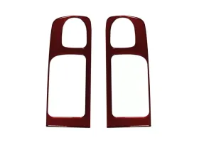 Tufskinz Crewmax Rear Door Handle Accent Trim Fits 2014-2020 Toyota Tundra 2 Piece Kit In Ruby Red (Similar To Barcelona Red)